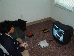 Nathan's brother playing Crazy Taxi - 2004